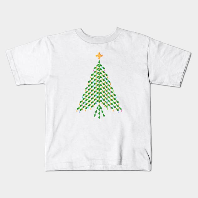 Elegant crystal Christmas Tree design Kids T-Shirt by kindsouldesign